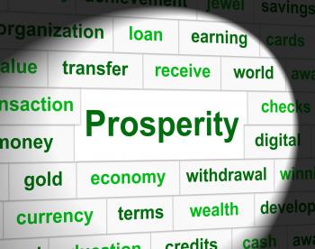 Prosper Prosperity Means Investment Money And Wealthy