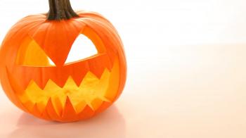 Halloween pumpkin on white background Stock Video Footage - VideoBlocks