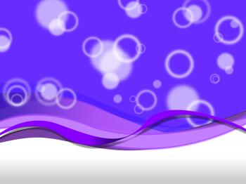 Purple Bubbles Background Means Droplets And Curves