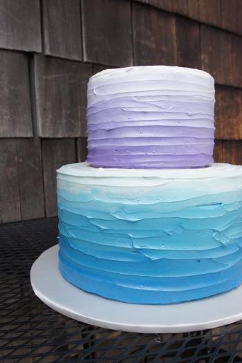 Blue and purple ombre texture birthday cake | Birthday cakes ...