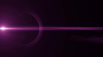 horizontal neon purple sun moving lights optical lens flares overlay ...