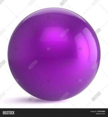 Sphere Round Button Purple Ball Image & Photo | Bigstock