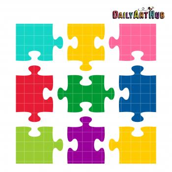 Jigsaw Puzzle Shapes Clip Art Set – Daily Art Hub – Free Clip Art ...