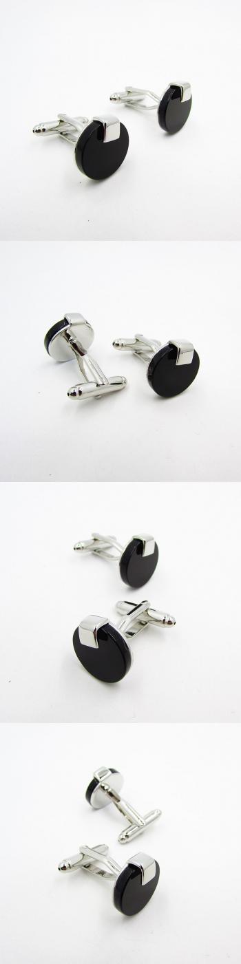 classic round simple cufflinks high quality enamel cuff botton men ...