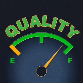 Quality Gauge Indicates Perfect Indicator And Satisfaction
