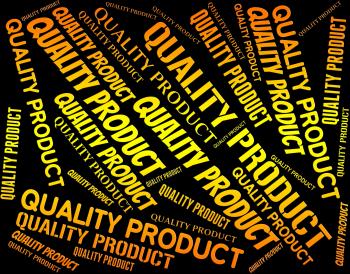 Quality Product Indicates Stocks Shop And Words
