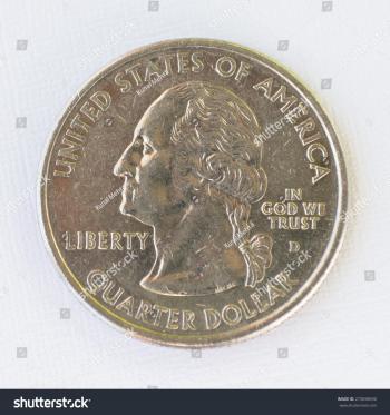 Macro Shot Used Scratched Quarter Dollar Stock Photo 273698690 ...