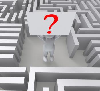 Question In Maze Showing Confusion