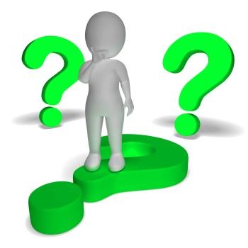 Question Marks Around Man Showing Confusion And Unsure