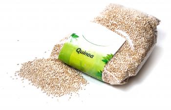 Quinoa grain on a white background
