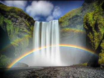 Free Waterfall And Rainbow Wallpaper Hd « Long Wallpapers