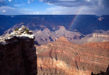 Rainbow in the Grand Canyon