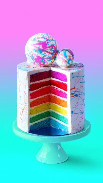 7-Layer Rainbow Cake ~ Recipe | Tastemade