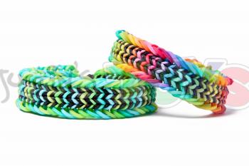 Fishtail Sandwich Rainbow Loom Bracelet Tutorial - Advanced - YouTube