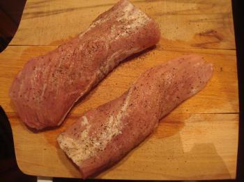Raw pork filet