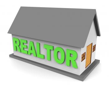Realtor House Shows Estate Agents 3d Rendering