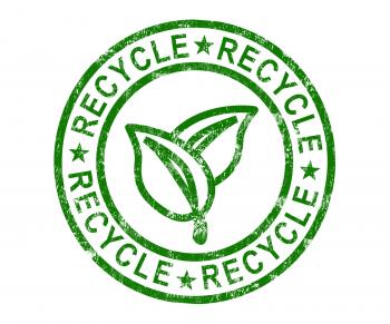 Recycle Stamp Shows Renewable And Eco friendly