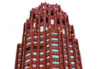 Red Concrete Building