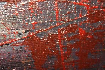Red painted canvas