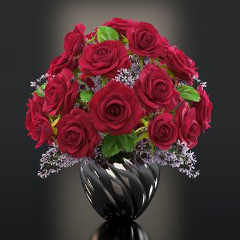 RED ROSES 3D model | CGTrader