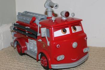 Disney Car Red Fire Truck Toy with Lightning McQueen by ...