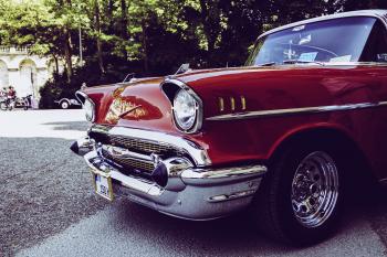 Red and Gray Vintage Car on Gray Concrete Road during Daytime HD ...
