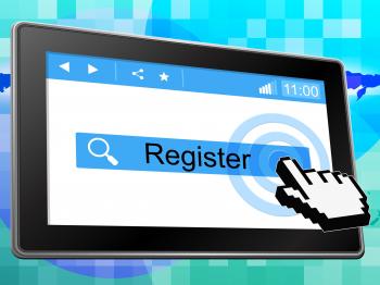 Register Online Indicates World Wide Web And Membership