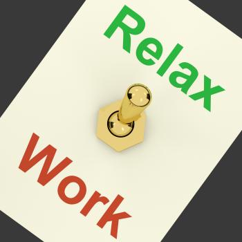 Relax Switch On Showing Relaxing And Recreation