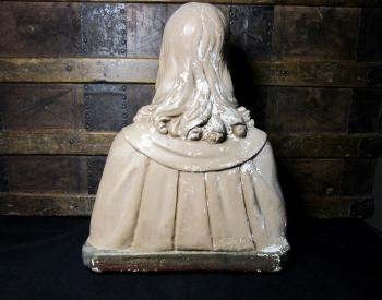 French Vintage Sacred Heart of Jesus Religious Statue - Vintage Colour