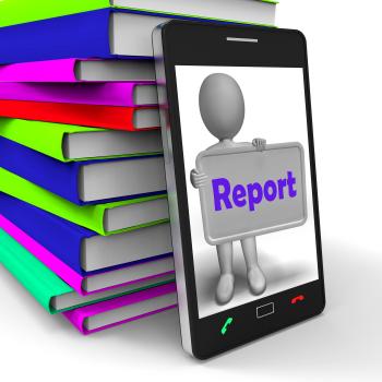 Report Phone Means News Announcement Or Information