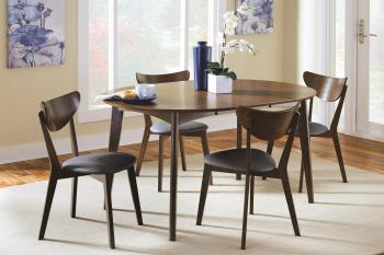 Coaster Malone Mid-century Modern 5-Piece Solid Wood Dining Set ...