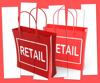 Retail Shopping Bags Show Commercial Sales and Commerce