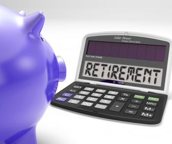 Retirement On Calculator Shows Pensioner Retired Decision
