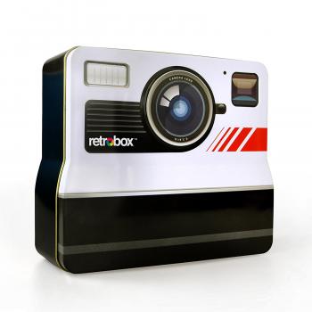 Amazon.com - Mustard Food Storage Lunch Box Biscuit Tin - Retro Camera -