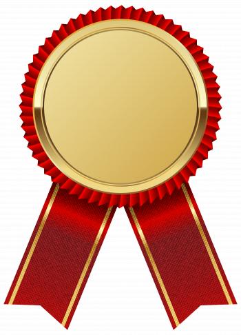 Gold Medal With Red Ribbon PNG Clipart Image - ClipartUse