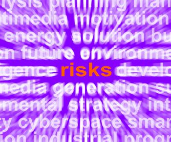 Risks Word Shows Investment Profit And Loss