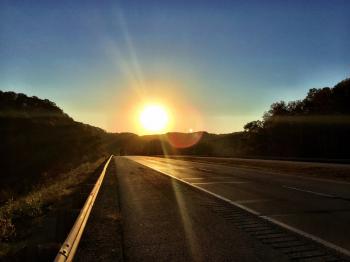 Roadside sunset