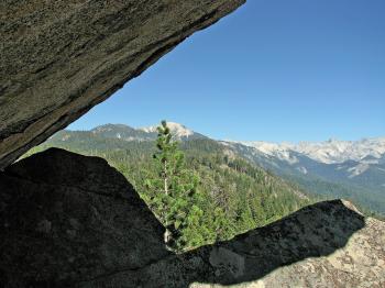 Rock Framed View of Sequoia National Par
