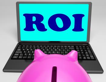 ROI Laptop Shows Investors Returns And Profitability