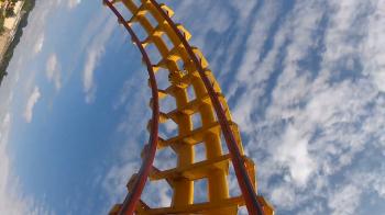 Speeding Along Roller Coaster Tracks Stock Video Footage - Videoblocks