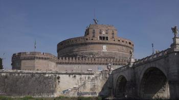 St Angelo Castle and national Museum, River Tibor, Rome, Italy Stock ...