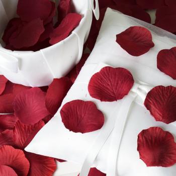 500 Silk Rose Petals - Burgundy | eFavorMart
