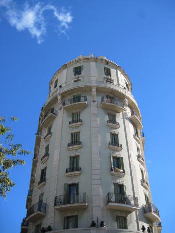 Round building in Barcelona, Spain