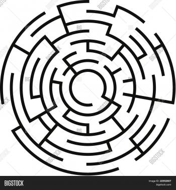Round Maze Vector & Photo (Free Trial) | Bigstock