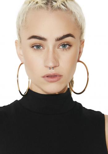Big Gold Hoop Earrings | Dolls Kill