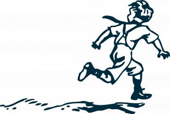 Clipart - running boy
