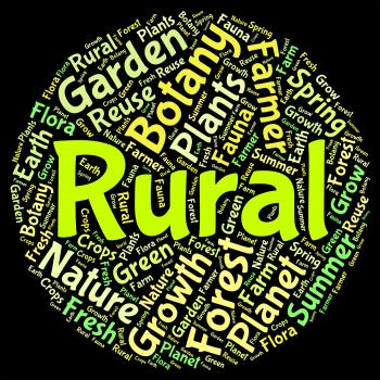 Rural Word Means Non Urban And Agrarian