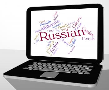 Russian Language Represents Translator Lingo And Foreign