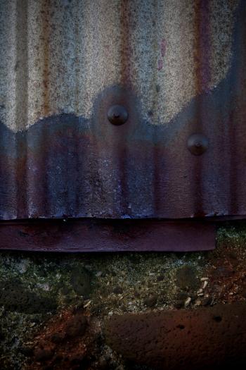 Rusted Corrugated Steel Texture