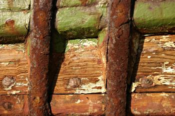 Rusted metal and old wood